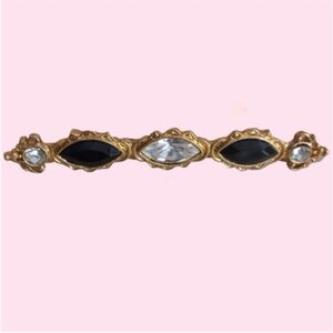 1928 Olde Victorian Style Bar Pin Black & Gold
